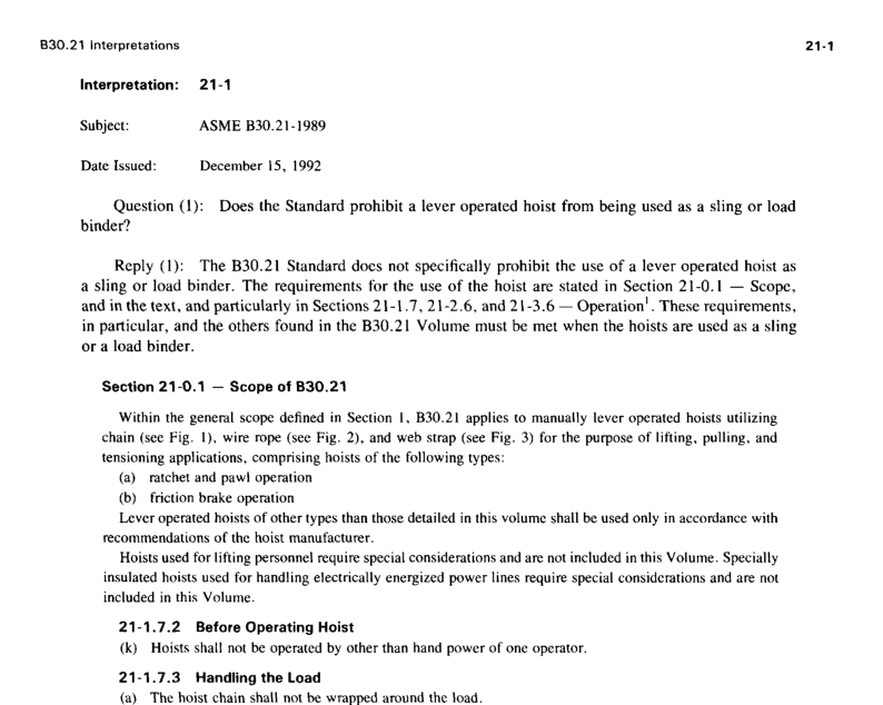 ASME B30.21 pdf download